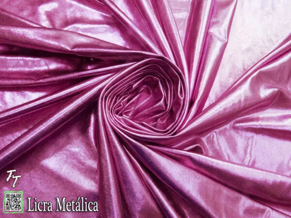 Lycra Metálica | Rosa Pastel