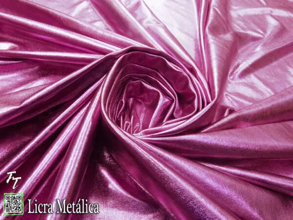Lycra Metálica | Rosa Pastel