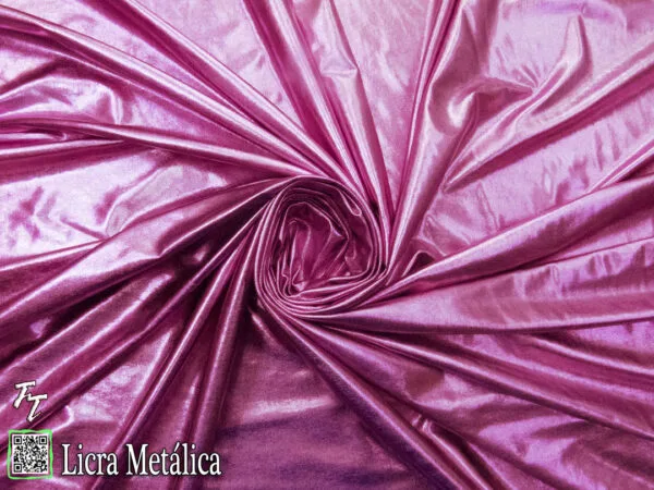 Lycra Metálica | Rosa Pastel