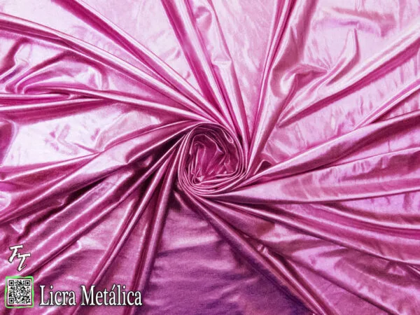 Lycra Metálica | Rosa Pastel