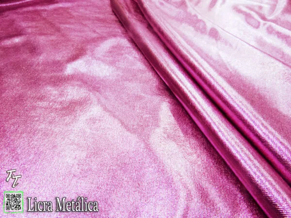 Lycra Metálica | Rosa Pastel