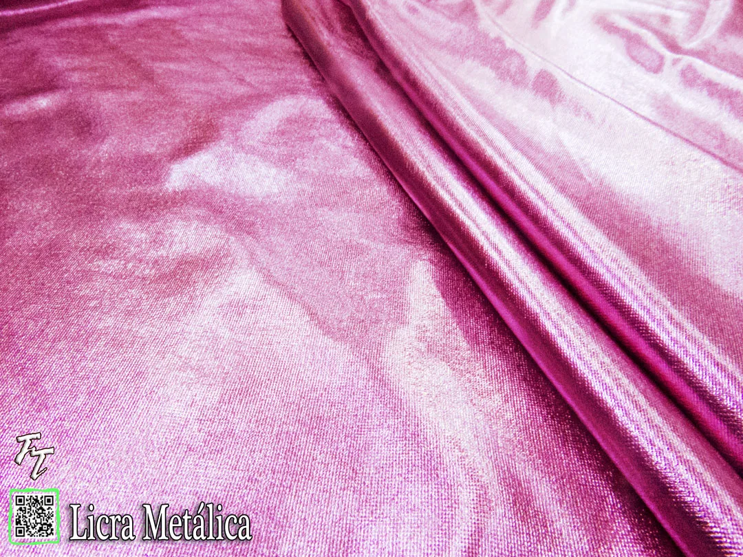 Lycra Metálica | Rosa Pastel