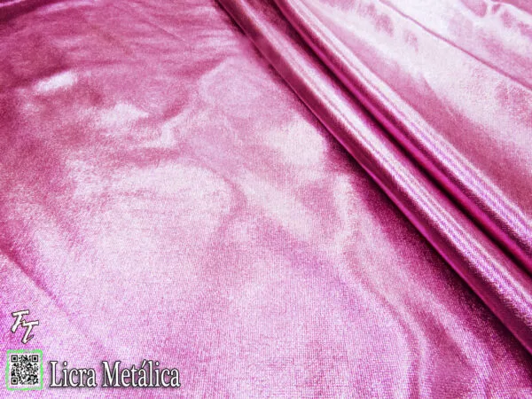 Lycra Metálica | Rosa Pastel