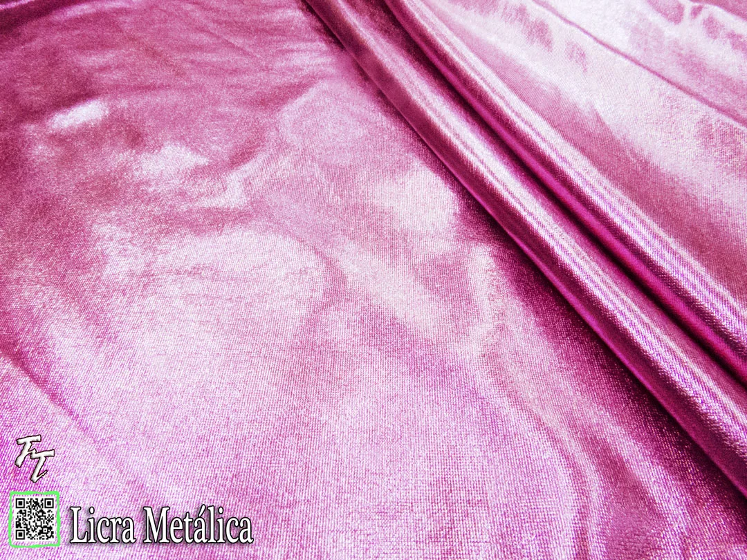Lycra Metálica | Rosa Pastel
