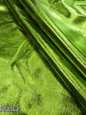 Lycra Metálica | Verde Manzana