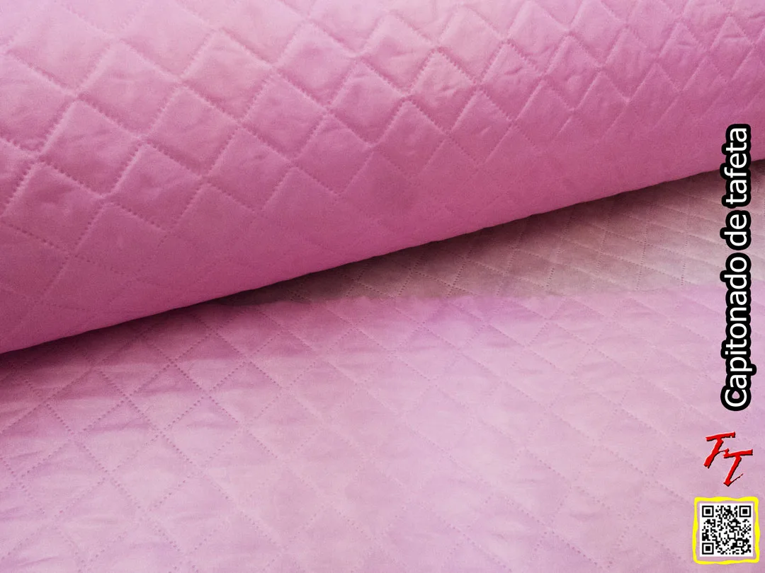 Capitonado de tafeta | Rosa Pastel