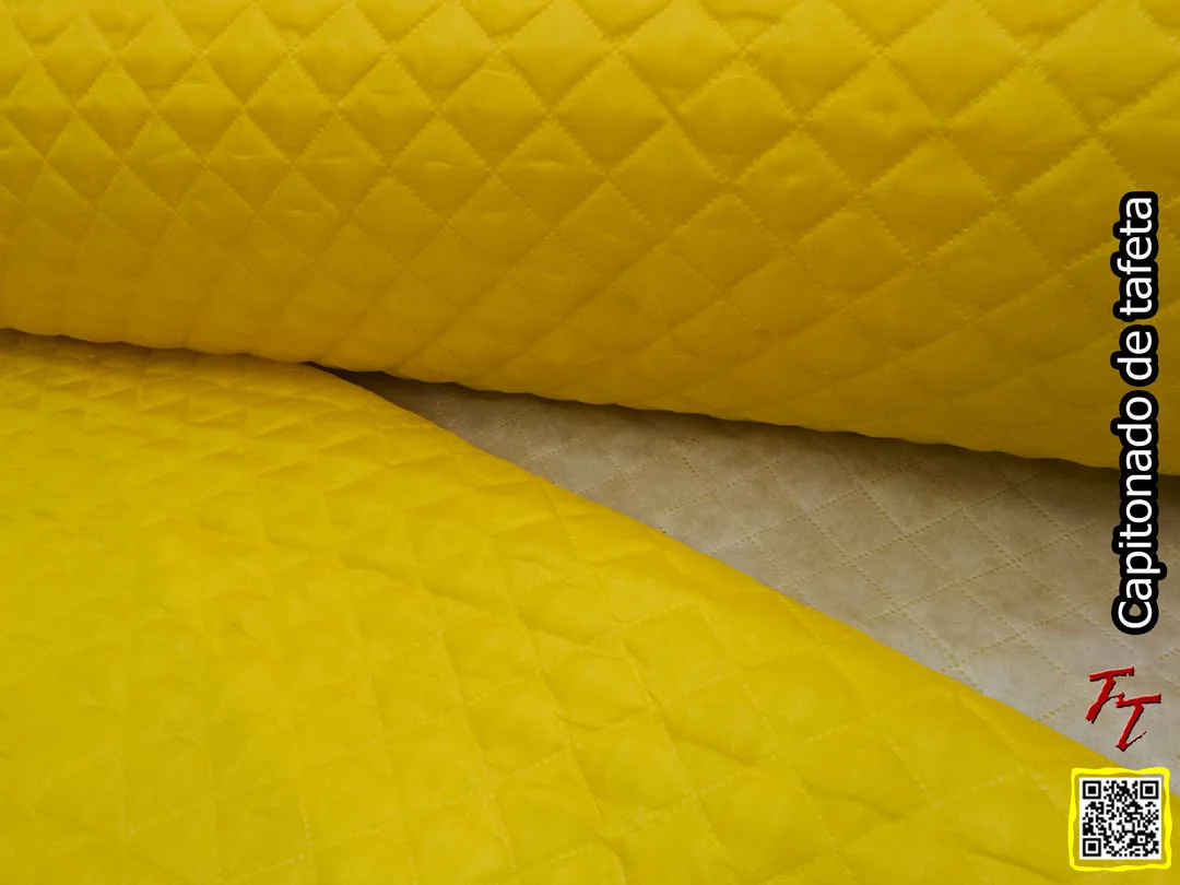 Capitonado de tafeta | Amarillo Mango