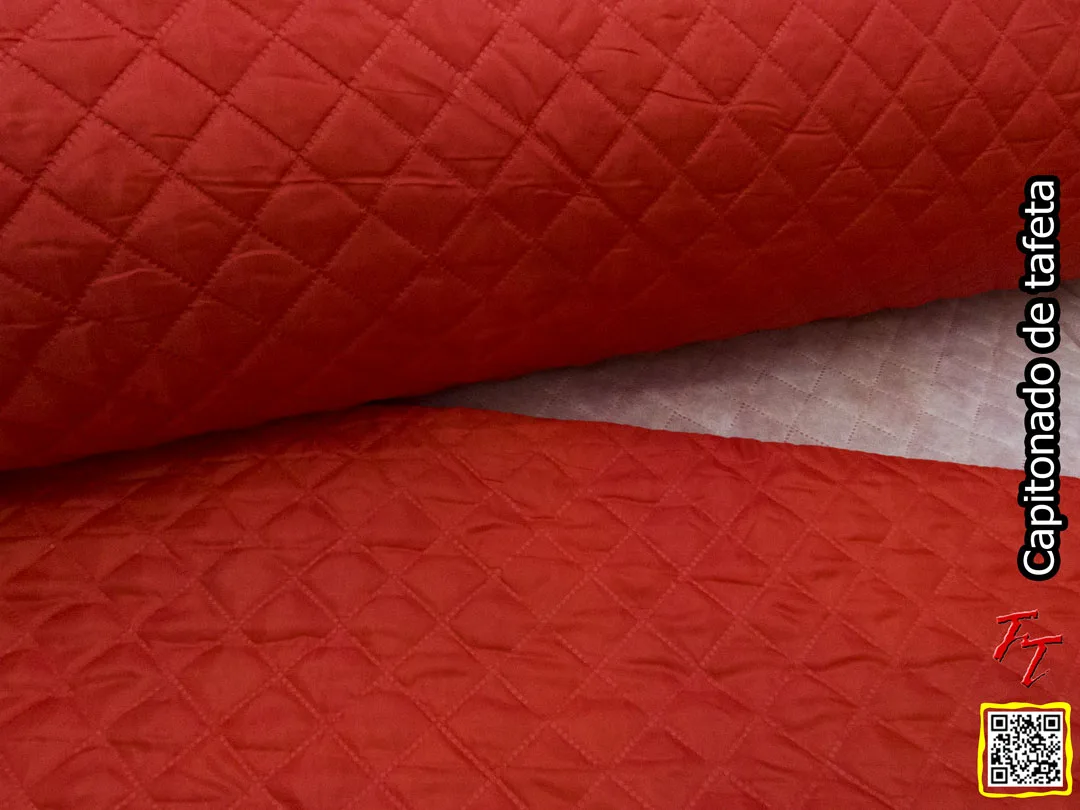 Capitonado de tafeta | Rojo