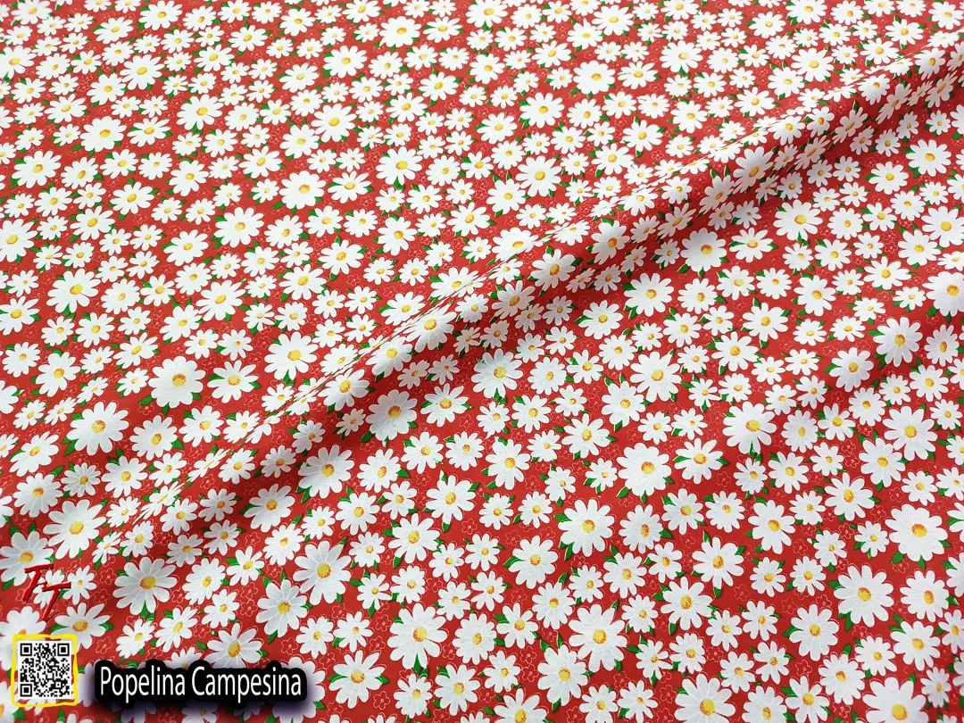 Popelina campesina | Margaritas Rojo