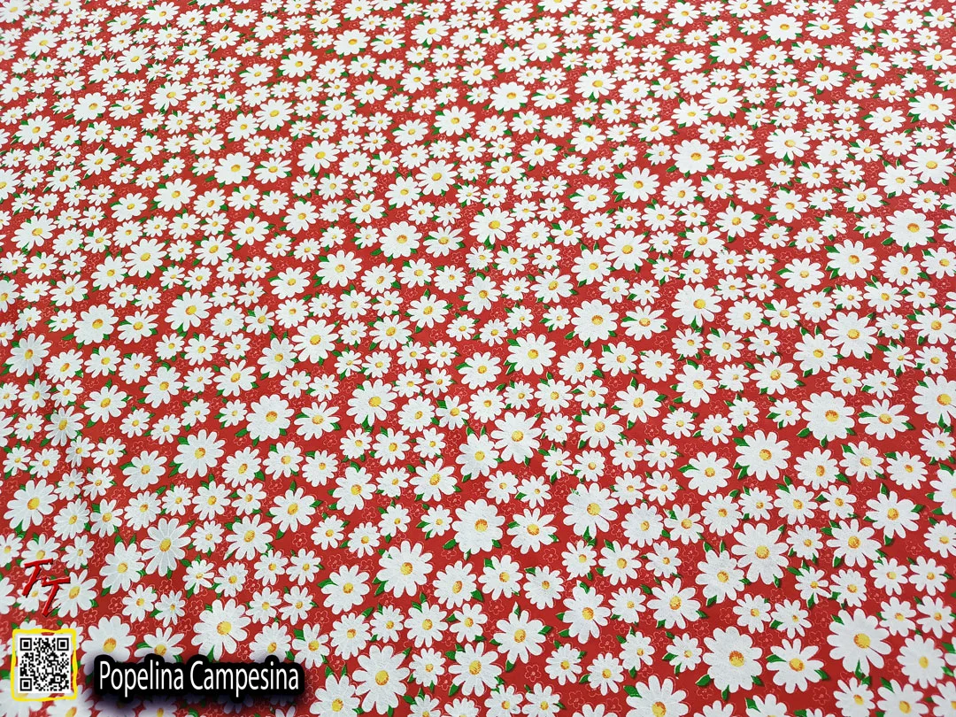 Popelina campesina | Margaritas Rojo