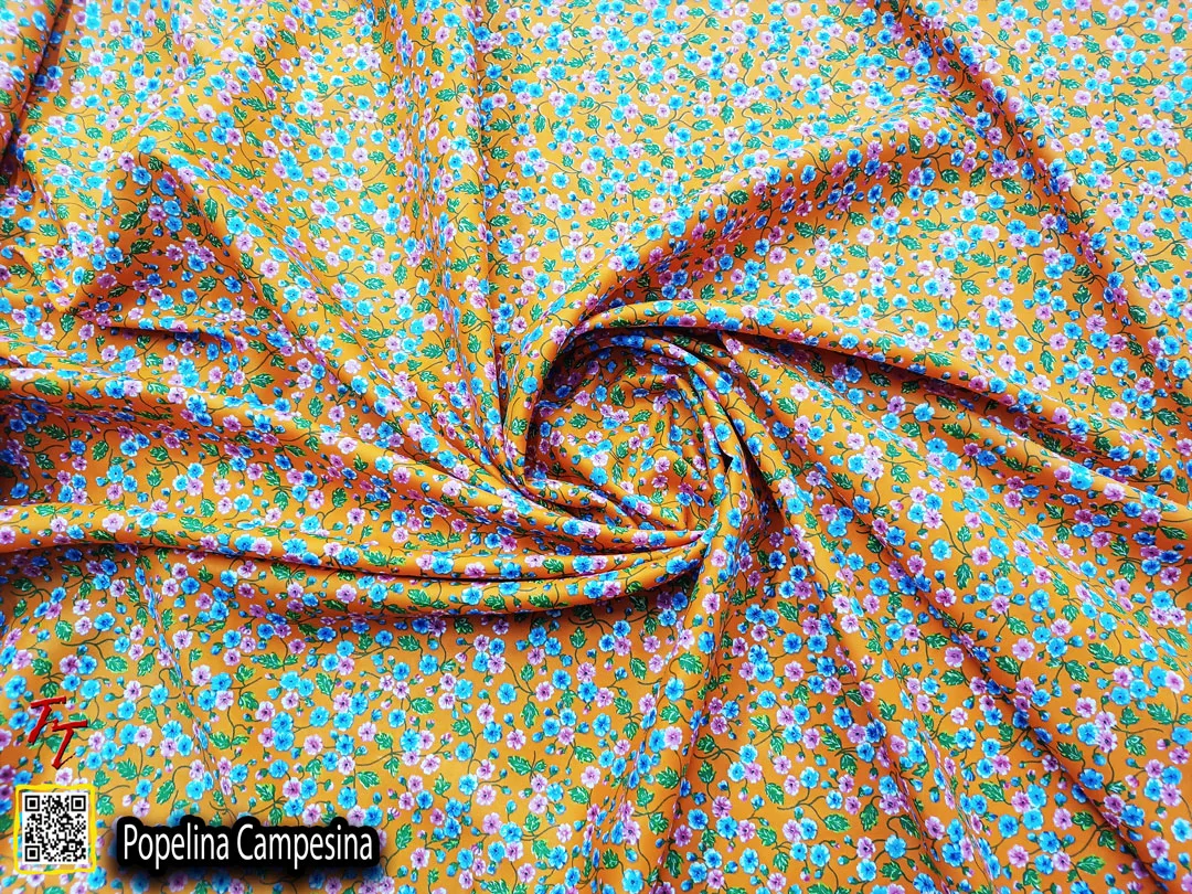 Popelina campesina | Flor mediana Naranja