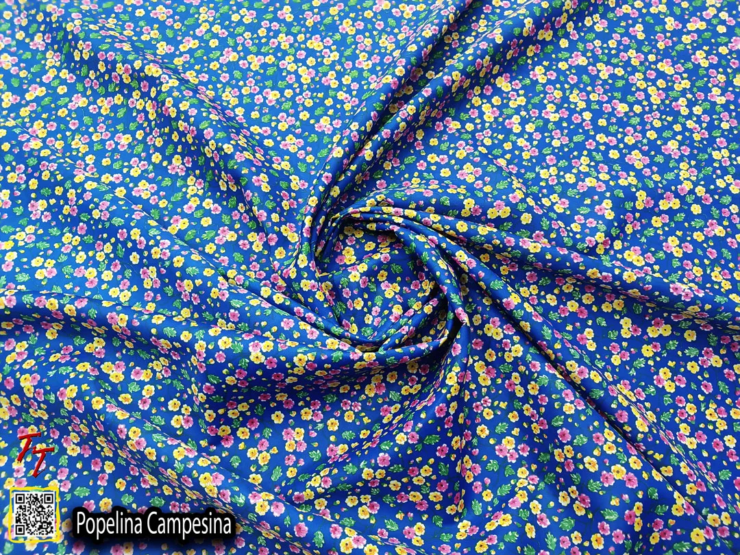 Popelina campesina | Flor mediana Azul Rey