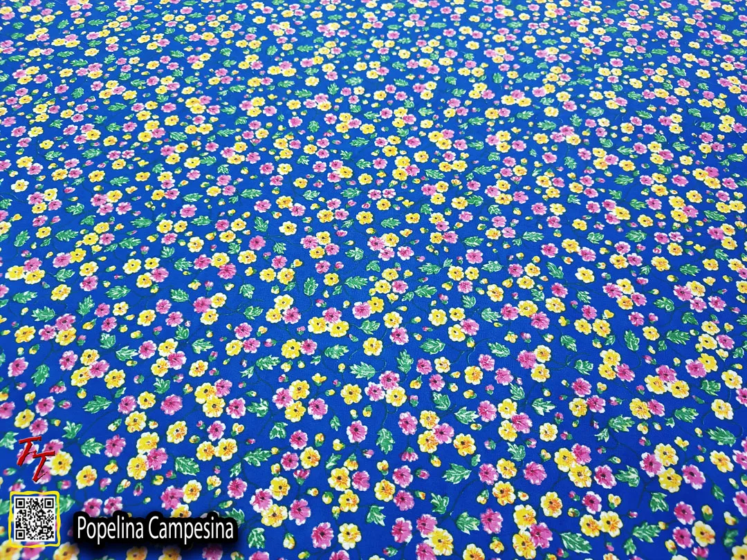 Popelina campesina | Flor mediana Azul Rey