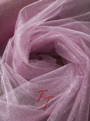 Tul Gliter | Rosa pastel