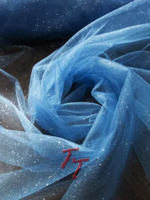 Tul Gliter | Azul cielo