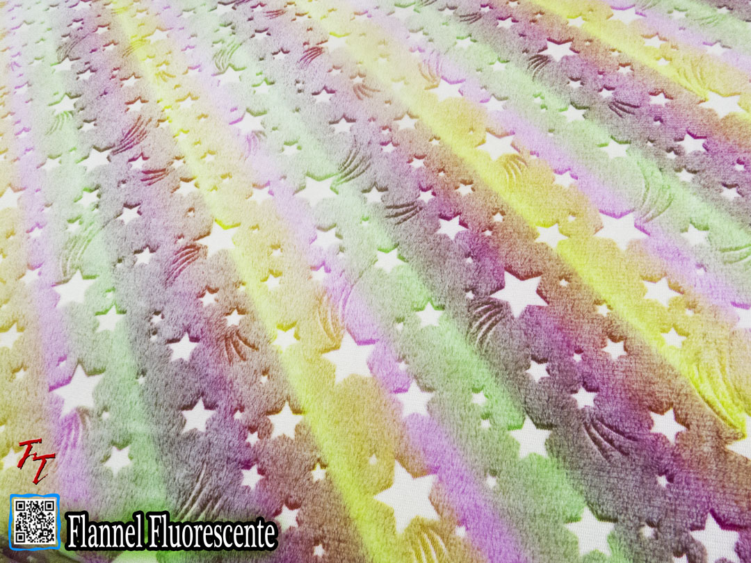 Flannel Fluorescente | Estrellas Multicolor