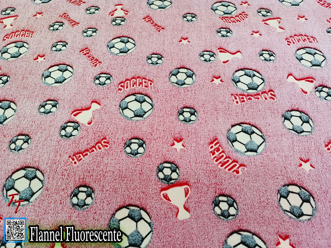 Flannel Fluorescente Balones