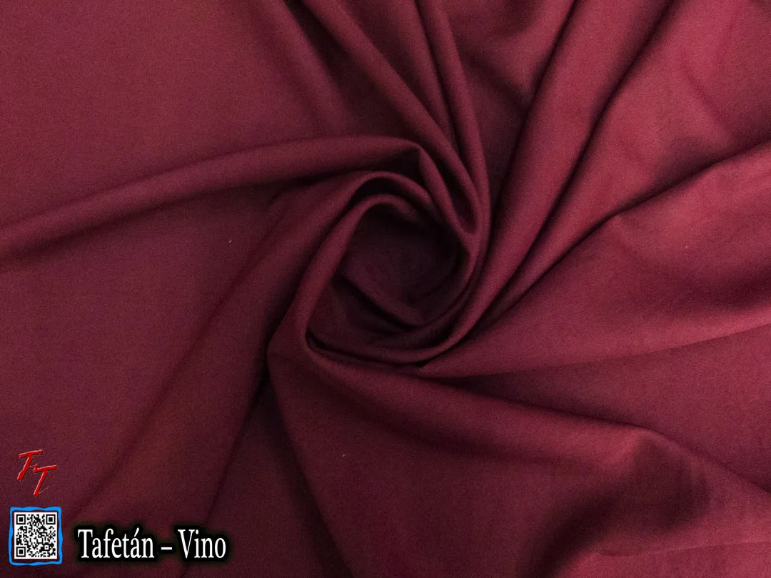 Tela tafetán Vino