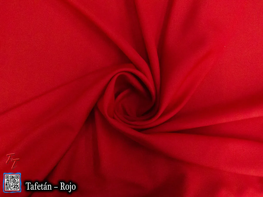 Tela tafetán Rojo