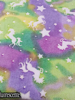 Flannel Fluorescente Unicornios Verde