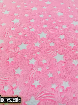 Flannel Fluorescente Estrellas Coral