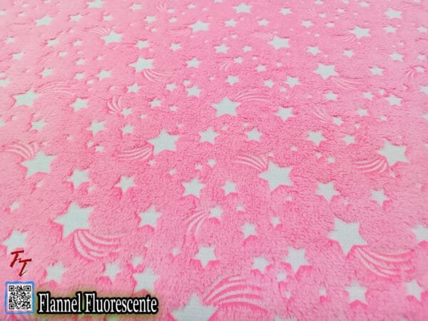 Flannel Fluorescente Estrellas Coral