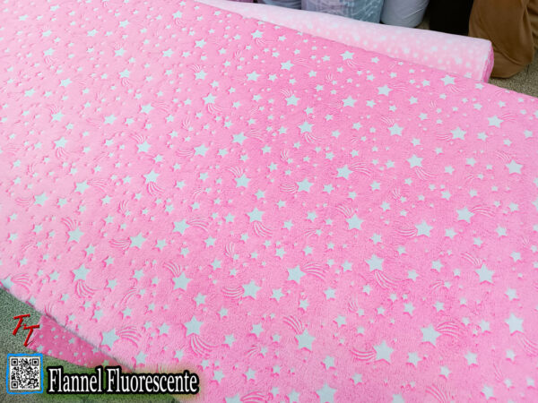 Flannel Fluorescente Estrellas Coral