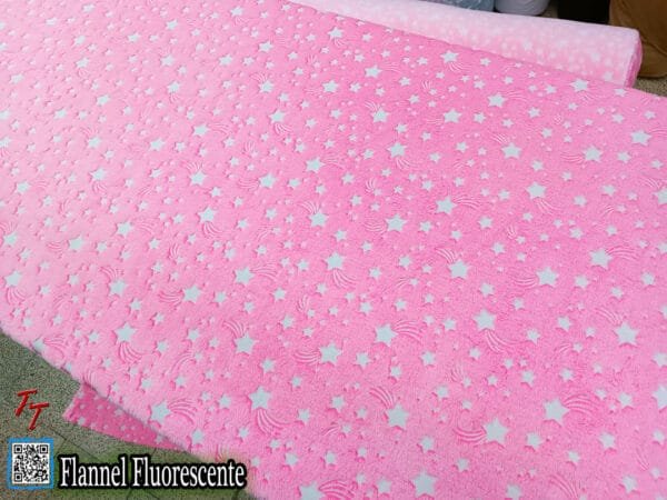Flannel Fluorescente Estrellas Coral
