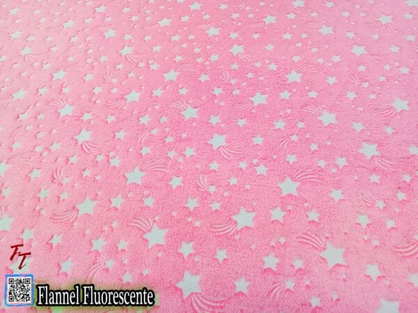 Flannel Fluorescente Estrellas Coral