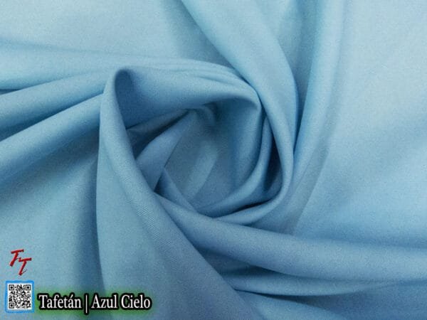 Tela Tafetán Azul Cielo