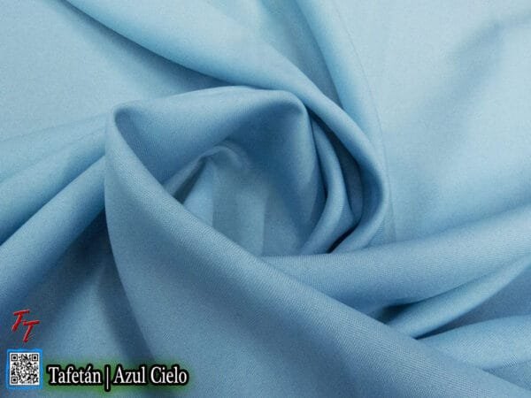 Tela Tafetán Azul Cielo