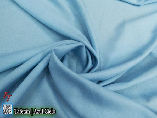 Tela Tafetán Azul Cielo