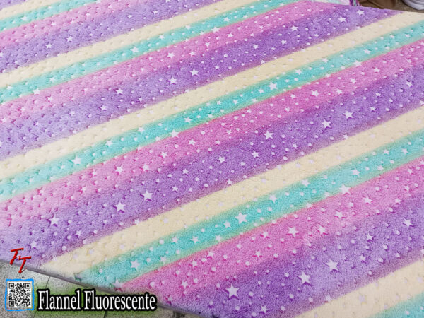 Flannel Fluorescente Estrellas Arcoíris
