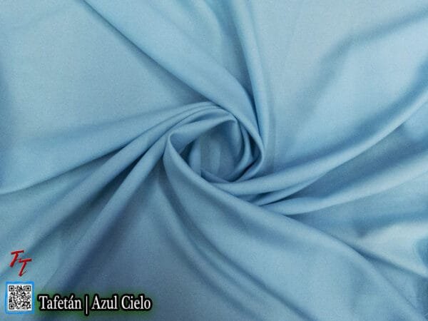 Tela Tafetán Azul Cielo