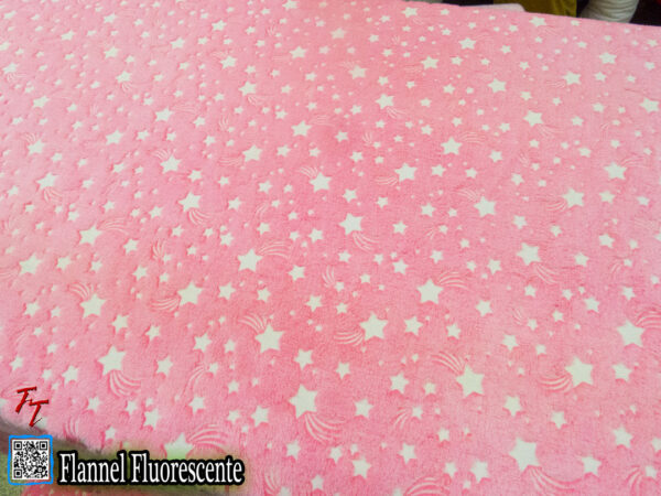 Flannel Fluorescente Estrellas Coral