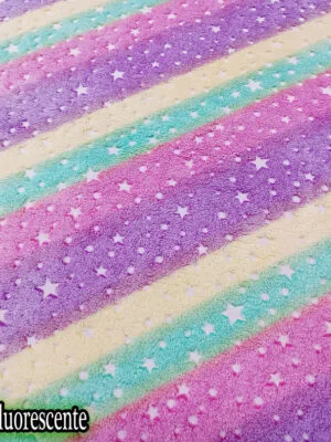 Flannel Fluorescente Estrellas Arcoíris