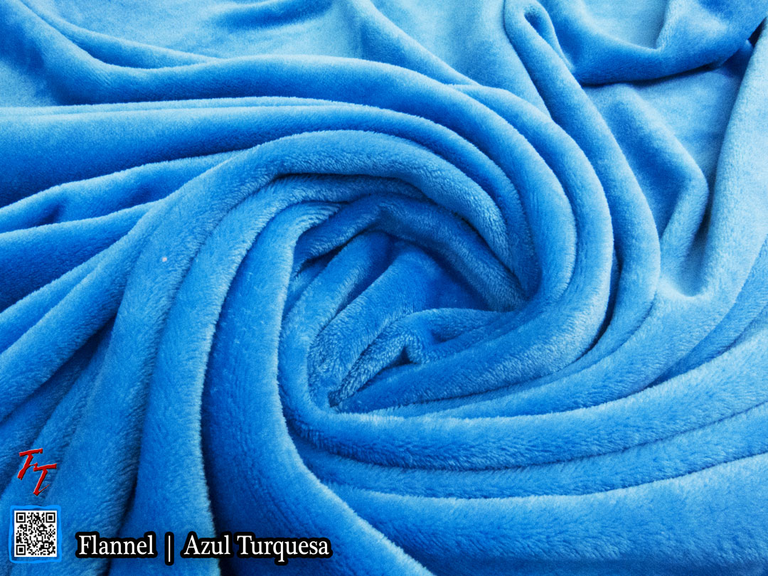 Flannel Liso | Azul Turquesa