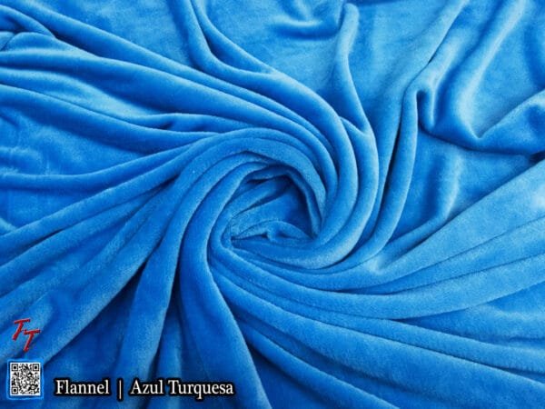 Flannel Liso | Azul Turquesa