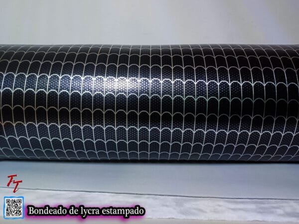 Bondeado de lycra estampada | Negro