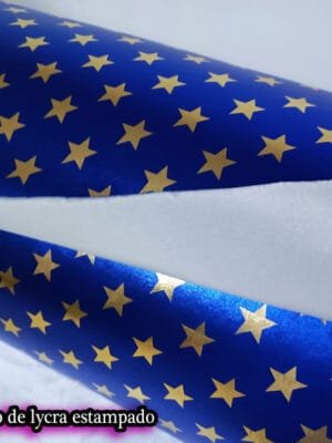 Bondeado de lycra estampada | Azul