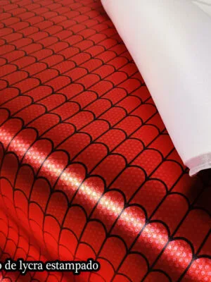 Bondeado de lycra estampada | Rojo