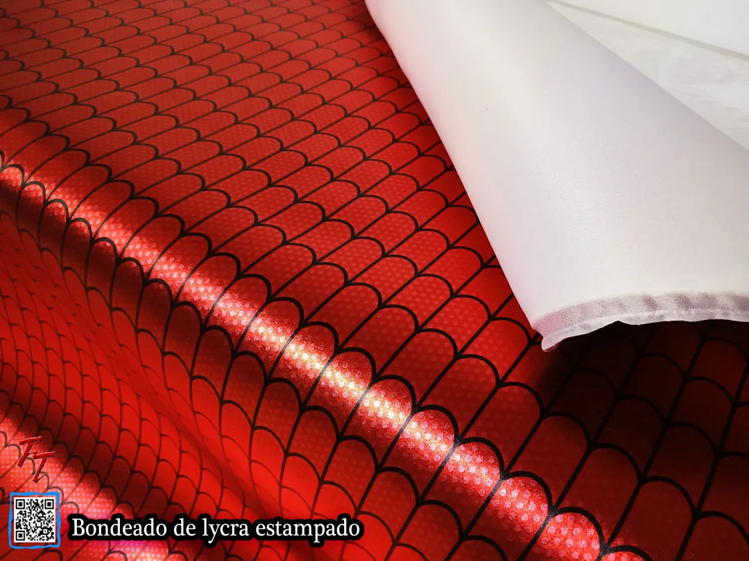 Bondeado de lycra estampada | Rojo