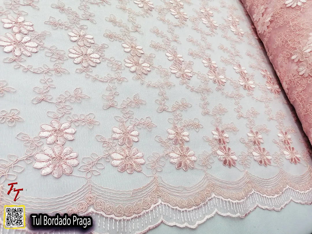 Tul Bordado Praga | Blush