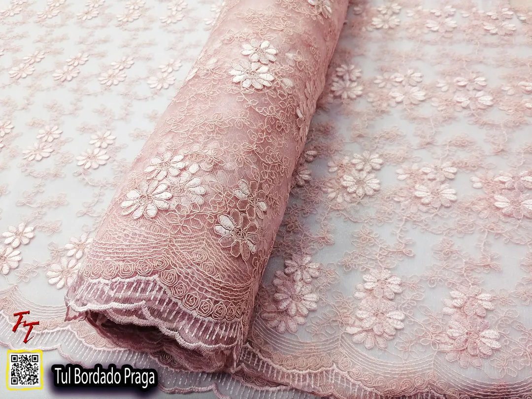 Tul Bordado Praga | Blush