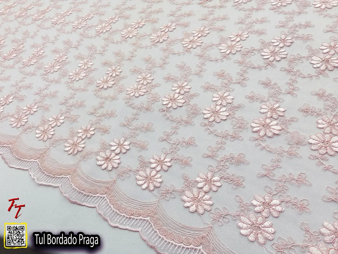 Tul Bordado Praga | Blush