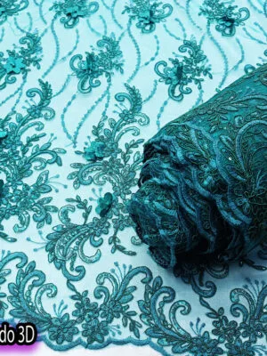 Tul Bordado 3D | Jade