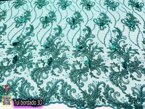 Tul Bordado 3D | Jade