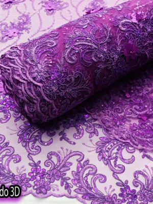 Tul Bordado 3D | Buganvilia