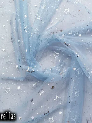 Tul gliter estrellas | Azul cielo