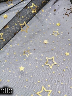 Tul gliter estrellas | Negro
